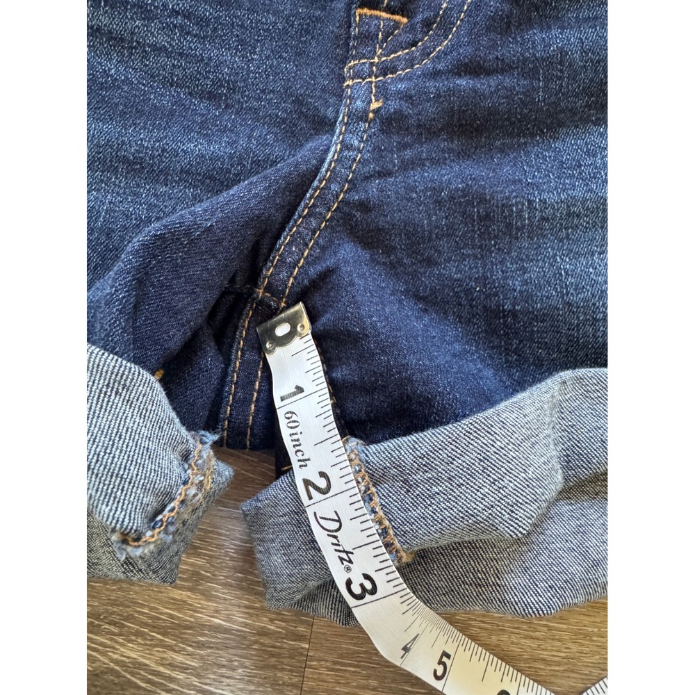 7 For All Mankind Women Dark Wash Cuffed Denim Jean Shorts Size 29 Indigo - Picture 8 of 8